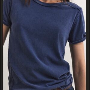 We The Free Wild Dark Denim T-Shirt Sz XL NWT